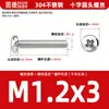 Parafusos de máquina de aço inoxidável 304, cabeça chata Phillips, para interruptores e tomadas M1.6M2M3M4M5M6M8