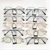 Nova armação de óculos de metal com hastes combinadas, galvanizada por IP, retrô e leve, pode ser equipada com lentes de grau de alta precisão