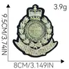 Emblemas de estoque de fábrica, etiquetas de tecido com strass costuradas à mão, emblemas de coroa bordados com linha dourada e prateada, bordado de alta qualidade para roupas e bolsas