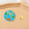 Broche flor de panda distintivo de segurança feliz estilo chinês auspicioso decorações de mochila acessórios pino de metal casal