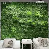 Parede de planta biónica tridimensional simulada, gramado artificial de plástico popular para exteriores, parede de plantas verdes para varanda, parede de plantas simulada