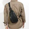 Bolso de hombro cruzado para hombre de cuero genuino de moda, bolso cruzado de piel de vaca de capa superior, bolso de pecho, mochila de cuero suave, bolso casual