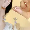 Placa de Incienso para Mosquitos sin Orejas Pinza para Oreja Diseño de Estilo Frío Pendientes Pendientes Largos con Borlas para Mujer Pinza para Oreja Indolora Versátil