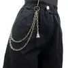 Joyería Transfronteriza Europea y Americana Colgante de Cruz Fresco de Moda Accesorios de Cadena para Pantalones Cadena Metálica Multicapa Decoración de Bádminton Cadena para la Cintura