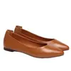 2026 Nuevos Zapatos Planos Bajos de Cuero Negro Suave con Punta Fina para Mujer Antideslizantes sin Cordones Versátiles para el Trabajo Mocasines de Suela Suave