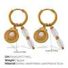 Moda Europeia e Americana Transfronteiriça Multi-Elemento Brincos DIY Aço Inoxidável Banhado a Ouro 18K Luxo Leve Brincos de Alta Qualidade Joias para Mulheres