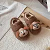 Lindos Zapatos de Perro de Dibujos Animados Birkenstock Peludos 2026 Otoño/Invierno Nuevo Estilo Coreano para Niñas Suela Suave Más Terciopelo Cálidos Zapatos de Algodón