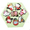Nuevos Zapatos de Cueva de Halloween Decorativos Dibujos Animados Lindos Zapatos de Hello Kitty Hebilla de Zapato de Flor Especial Transfronterizo de Amazon Para en stock