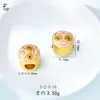 Cuentas Espaciadoras Doradas Estilo Antiguo de Alta Retención de Color para Pulsera, Pulsera de Muñeca, Accesorios de Collar DIY, Cara Sonriente Flor Agujero Grande Componentes DIY de Agujero Pasante