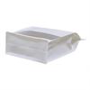 Sacos de Papel Kraft Branco Fosco para Atacado Sacos de Selagem para Nozes e Doces Sacos com Janela de Selagem de Oito Lados Sacos Autosselantes para Lanches em Estoque