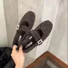Pantuflas suaves de estilo coreano, adornadas con pedrería, forradas de felpa para usar en exteriores, nueva colección otoño/invierno 2026, perfectas con vestidos, zapatos Mary Jane estilo hada, zapatos de algodón
