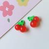 Verano fresco color puro con cerezas colgantes cerezas diy aretes acrílicos accesorios para el cabello llavero femenino material al por mayor