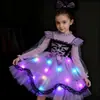 Atuendo de Año Nuevo Vestido Lolita Ropa de Bebé Resistente Roja Halloween Tejido Otoño e Invierno Vestido Infantil