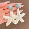 Pendientes Grandes de Flor Estilo Vacaciones de Verano en la Costa, Pendientes Exagerados de Paja Bohemia, Aretes para Mujer, Perfectos para Fotos de Viaje