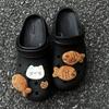 Pez Gato Pescado Snapper Quemar Lindo Creativo Zapatos Cueva Zapatos Flor Felpa Pez DIY Desmontable Accesorios Decorativos Hebilla de Zapato