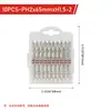 Juego de Brocas de Torque con Anillo Antideslizante de Doble Punta para Destornilladores Eléctricos, Accesorios de Herramientas Manuales para Ferretería Combinación PH2
