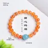 Novo Estilo Chinês Coração de Açúcar Ágata Vermelho do Sul Sutra do Coração Prajna Cristal Branco Pulseira Feminina Literária Retrô Lírio do Vale Pulseira Vermelha do Sul