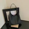 Bolsa Tote Transfronteiriça Moda Retrô Textura Tecida Grande Capacidade Ombro Único Feminina Estilo Coreano Design de Nicho Cor Sólida Elegante Bolsa Feminina