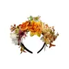 Guirlanda de Flores Artificiais Coloridas Estilo Floresta Transfronteiriça Europeia e Americana Acessórios de Noiva Coroa Floral Faixa para Fotografia de Viagem Performance de Palco