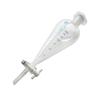Embudo de separación xuebei de politetrafluoroetileno con pistón propiedad de fábrica en forma de pera embudo de separación en forma de melocotón 250/500/1000ml