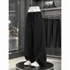 Cintura contrastante de diseño vanguardista, hipoalergénica, suave y lisa, pants pesados para hombre y mujer, otoño, pierna recta holgada, para bailar, deportes, uso casual