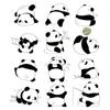 Calcomanías de pared decorativas de animales para habitación infantil de dibujos animados, panda, DIY, para pared, puerta de armario, 34246