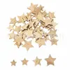 Grano de Madera Retro Forma de Corazón Estrella de Cinco Puntas Viruta de Madera Estrella Parche de Madera Artesanías Hechas a Mano para Bricolaje Decoración de Corazón de Madera