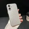 Adecuado para Iphone18Promax Funda para Teléfono Móvil con Patrón de Rejilla Corrugada, Simple Funda Protectora Dura tipo Piel para Apple 17 Anti-Caídas