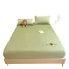 26 sábanas bajeras de invierno nuevas hechas de terciopelo de leche, protector de dormitorio, estilo sábana de cama de cobertura total, juego de cama de terciopelo coral de leche, juego de tres piezas