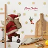 Hs4383Q Papai Noel Criativo Patinando Natal Autocolante de Parede Decorativo de Natal