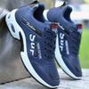 Sapatos Masculinos Amortecimento de Ar Absorção de Choque Tênis de Corrida Outono Novo Antiderrapante Resistente ao Desgaste Couro Tênis Esportivos Masculinos Sapatos Casuais de Couro
