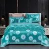Conjunto de Luxo de Algodão Jacquard Cetim Estilo Europeu Quatro Peças, Conjunto de Cama de Casamento Bordado de Algodão Puro, Venda por Atacado do Fabricante