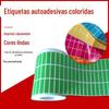 Etiqueta adesiva de papel térmico colorido, tingimento de papel para impressão, não necessita de fita, papel para impressão de código de barras, adesivo térmico
