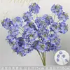 Flores Artificiais Coloridas Estilo Monet Flores Falsas Atacado Verde Roxo Arranjo de Casamento Cenário Decoração de Paisagismo