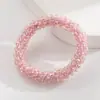 Faixa de Cabelo Colorida Dopamina com Contas de Cristal Estilo Coreano para Mulheres, Pulseira Simples e Versátil de Uso Duplo para Rabo de Cavalo Alto, Acessórios de Cabelo Doces