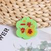 Tarjeta de palabras acrílica de doble cara de la serie Fruit, accesorios de joyería hechos a mano para bricolaje, etiqueta de llavero con texto Ping An Xi le