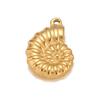 Colgante de Concha de Caracol de Acero Inoxidable Nuevo Transfronterizo Colgante Chapado en Oro al Vacío de 18K Joyería DIY Accesorios de Joyería Hechos a Mano