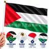 Bandeira da Palestina 90*150cm, Bandeira de Solidariedade à Palestina, Bandeira de Poliéster, Impressão em Serigrafia de Seda Pongee