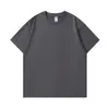 Camiseta masculina de algodão de alta contagem e peso pesado, 260g, algodão puro, corte solto, mangas curtas, personalizável, estilo unissex, disponível em várias cores, com uma sensação substancial de algodão