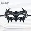 Máscara de Halloween Accesorios para Transmisión en Vivo Mascarada Gótica Cosplay Máscara de Encaje Negro Máscara para Ojos de Adulto