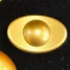 Oro Arena Sólido Simulación Mini Aleación Brillante Pequeños Adornos Regalo Chino Lingote
