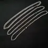 Collar de Comercio Exterior Nuevo Transfronterizo Joyería Coreana Cadena de Acero de Titanio Acero Inoxidable Ancho Plano Colgante para Hombre Nk