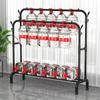 Perchero sencillo para interiores, balcones, de pie, vertical, para dormitorio, con varillas individuales y dobles, para almacenamiento.