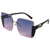 Nuevas Gafas de Sol Universales sin Montura para Mujer Cuadradas Adelgazantes Protección Solar Protección Solar Estilo Coreano ins Celebridad de Internet Gafas de Sol de Alta Gama