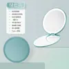 Nuevo Espejo de Maquillaje Plegable con Luz, Recargable, Espejo de Tocador LED Portátil de Doble Cara, de Mano, Regalo con Iluminación Ajustable