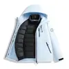 Casa de pájaros Chaqueta exterior de estilo similar para mujer Otoño Invierno Tres en uno A prueba de viento Impermeable Cálida Conjunto de dos piezas Ropa de Montañismo Ropa de abrigo para hombre
