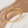 Nuevo Pulsera de Cobre con Baño de Oro Real Todo Fósforo con Diamante para Niñas Estilo Lujo Ligero de Gama Alta Elegante Moda Pulsera Accesorios