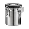Conservação Fresca 2,8 Litros Grande Capacidade Armazenamento de Grãos Aço Inoxidável Recipiente Selado Recipiente à Prova de Umidade para Grãos de Café em Estoque