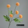 Cor de Primavera Simulação 5 Bolas de Dente-de-leão Crisântemo Casamento Auditório Sala de Estar Quarto Decoração Flor Artificial Decoração de Bola Simulação Crisântemo