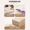 Sofá de Chenilla Color Crema Subvencionado por el Gobierno para Sala de Estar, Apartamento Pequeño, Estilo Minimalista Moderno, Sofá de Tela de Fila Recta Desmontable y Lavable